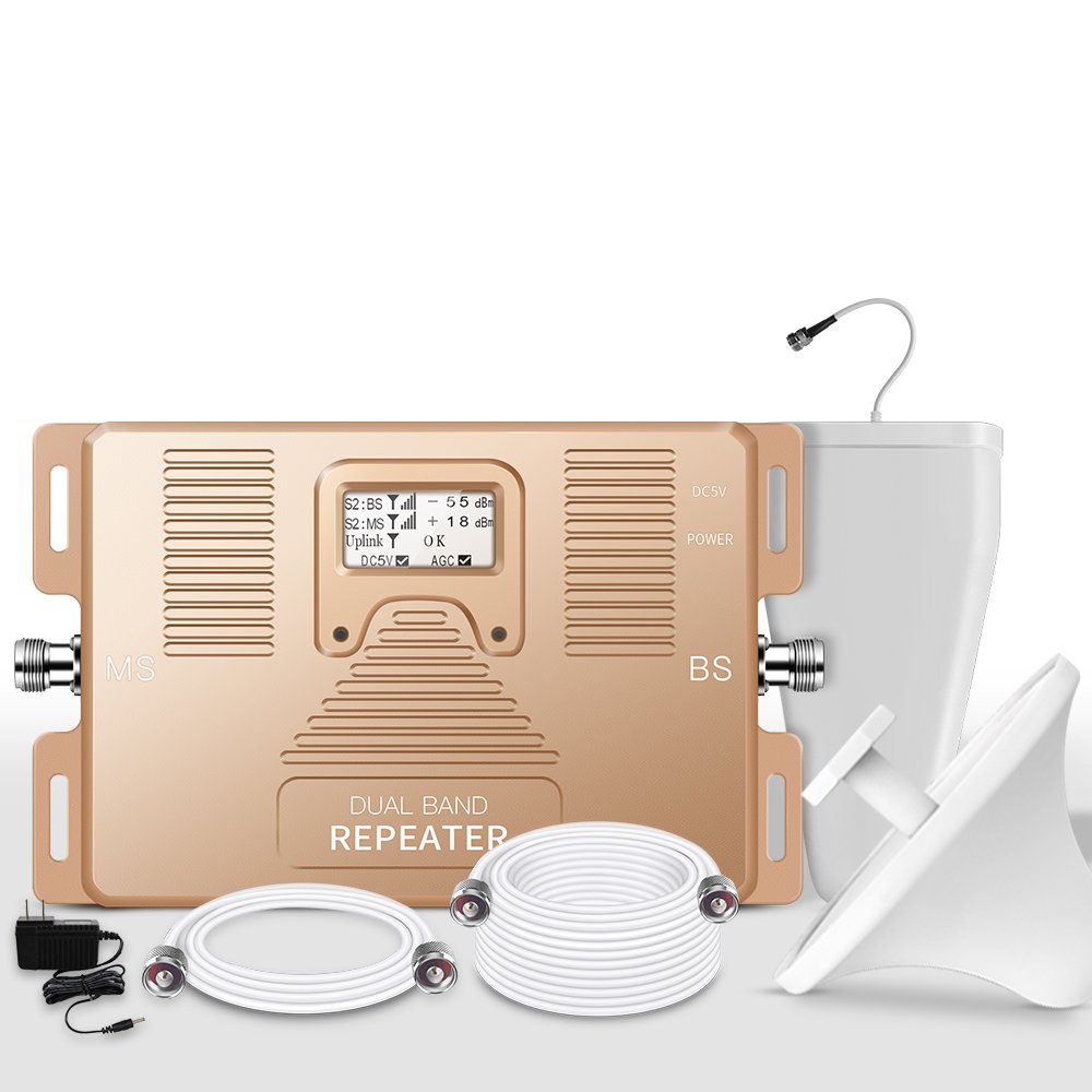 ATNJ Intelligence Network Repeater 850 900MHz Dual Band Booster 2G 3G for Home Use with AGC and ALC Functions